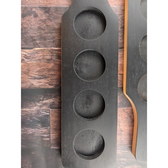 Beer Flight Sampler Set 2 Paddles 8 Glasses 4oz w Chalk Craft Home Bar‎ Dad Gift - Picture 8 of 12